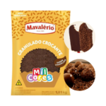 GRANULADO CROCANTE SABOR CHOCOLATE MIL CORES 1,01KG - MAVALERIO