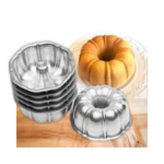 FORMINHA TORTA SUIÇA DECORADA GOMADA Nº 2 (ALUMÍNIO) 6 UNIDADE - 9X4 CM. - Imagem 2