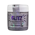 GLITTER HOLOGRAFICO PARA DECORACAO PRATEADO 5G FAB